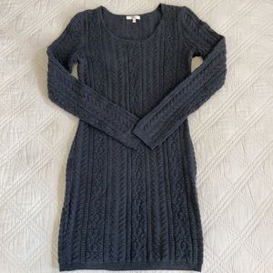 Nordstrom Charcoal Grey Long Sleeve Sweater Dress Medium